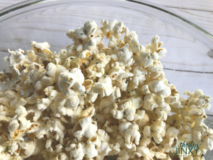 Ranch Seasoned Popcorn The EASY Way Thrifty Jinxy