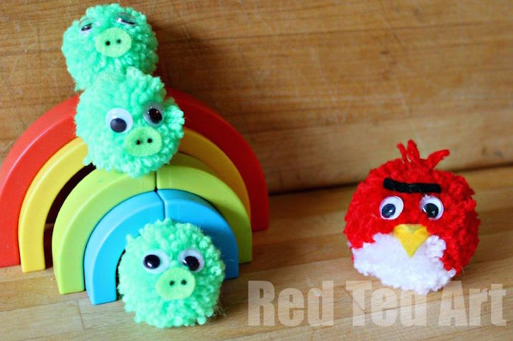 Angry Birds Pom Pom Kids Craft