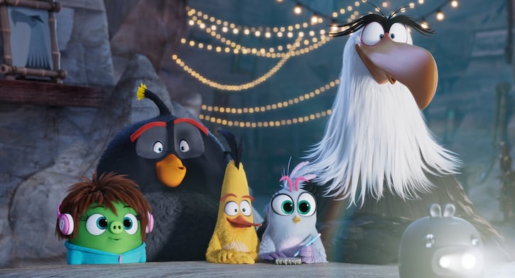 The Angry Birds Movie 2 Characters Bomb, Chuck, Silver, Mighty Eagle, Awkwafina