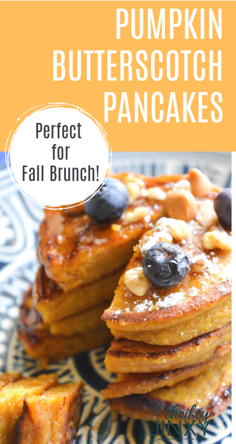 Pumpkin Butterscotch Pancakes Recipe - Thrifty Jinxy