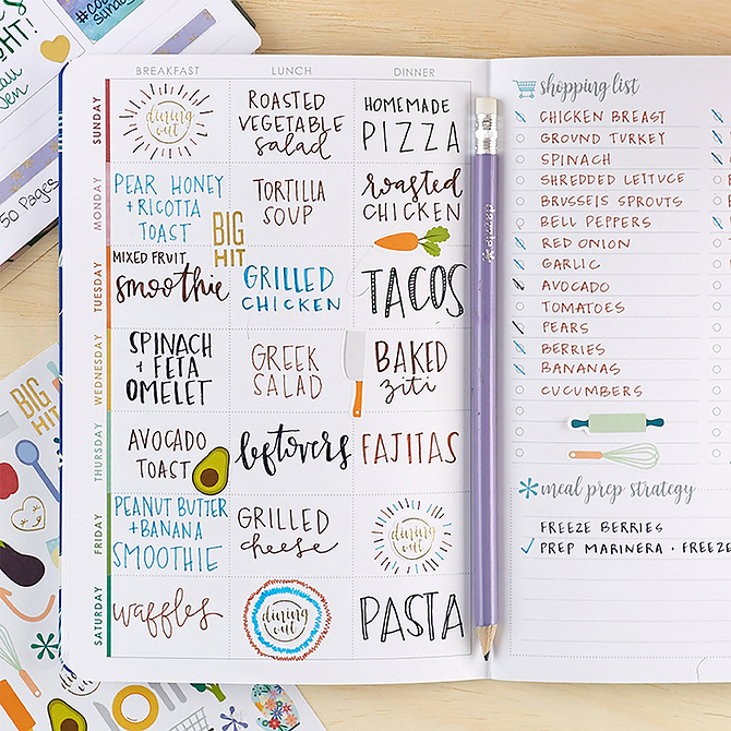 erin Condren Meal Planner Pages