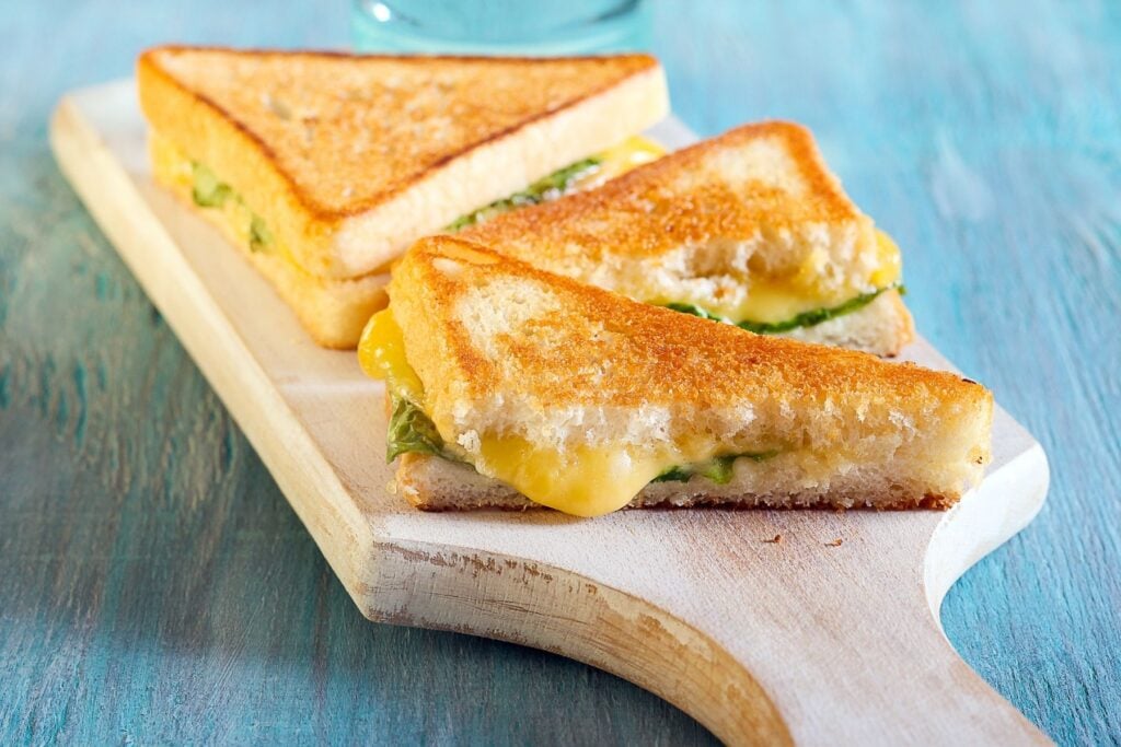 Grilled Cheese Sandwich with Spinach