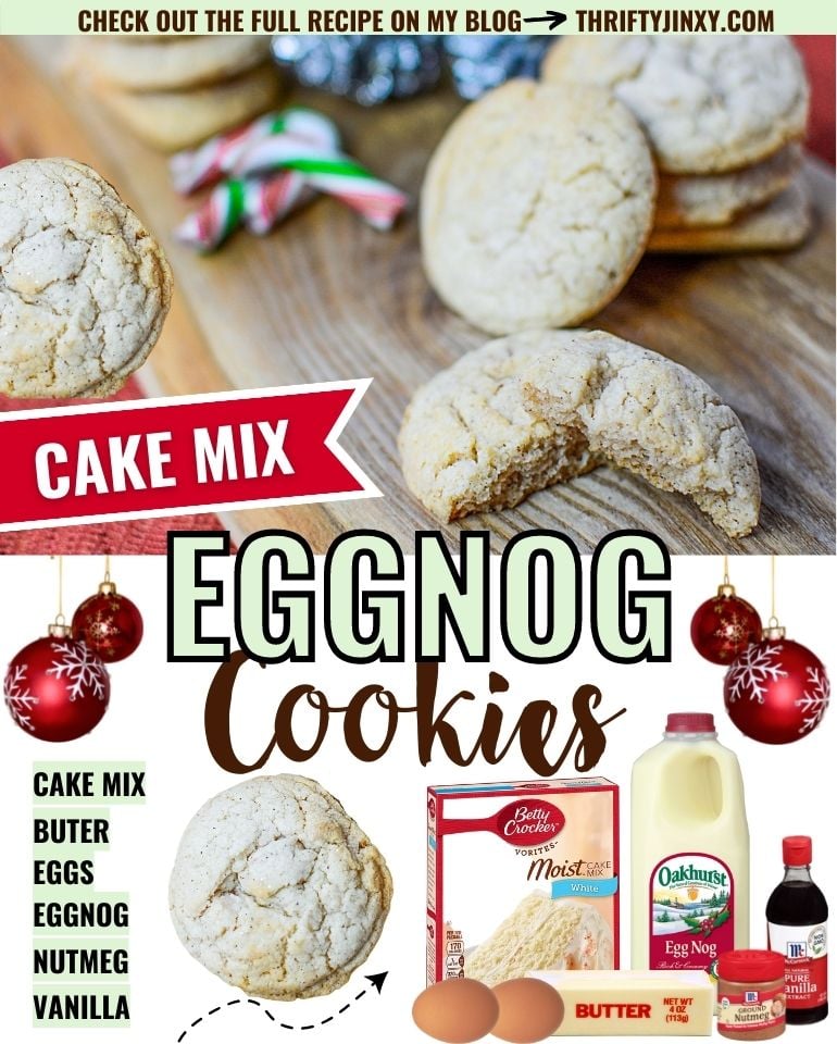 Cake Mix Eggnog Cookies