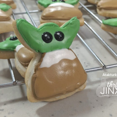 Frosted Baby Yoda Cookie