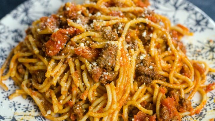 Instant Pot Spaghetti & Meat Sauce Recipe