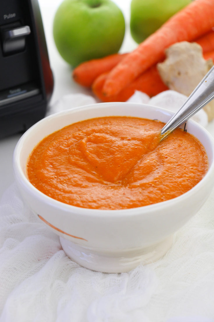 Roasted Carrot Soup - A Bright Bowl of Deliciousness! - Thrifty Jinxy