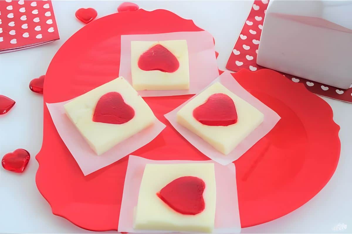 Jell-O Hearts Valentine Dessert.