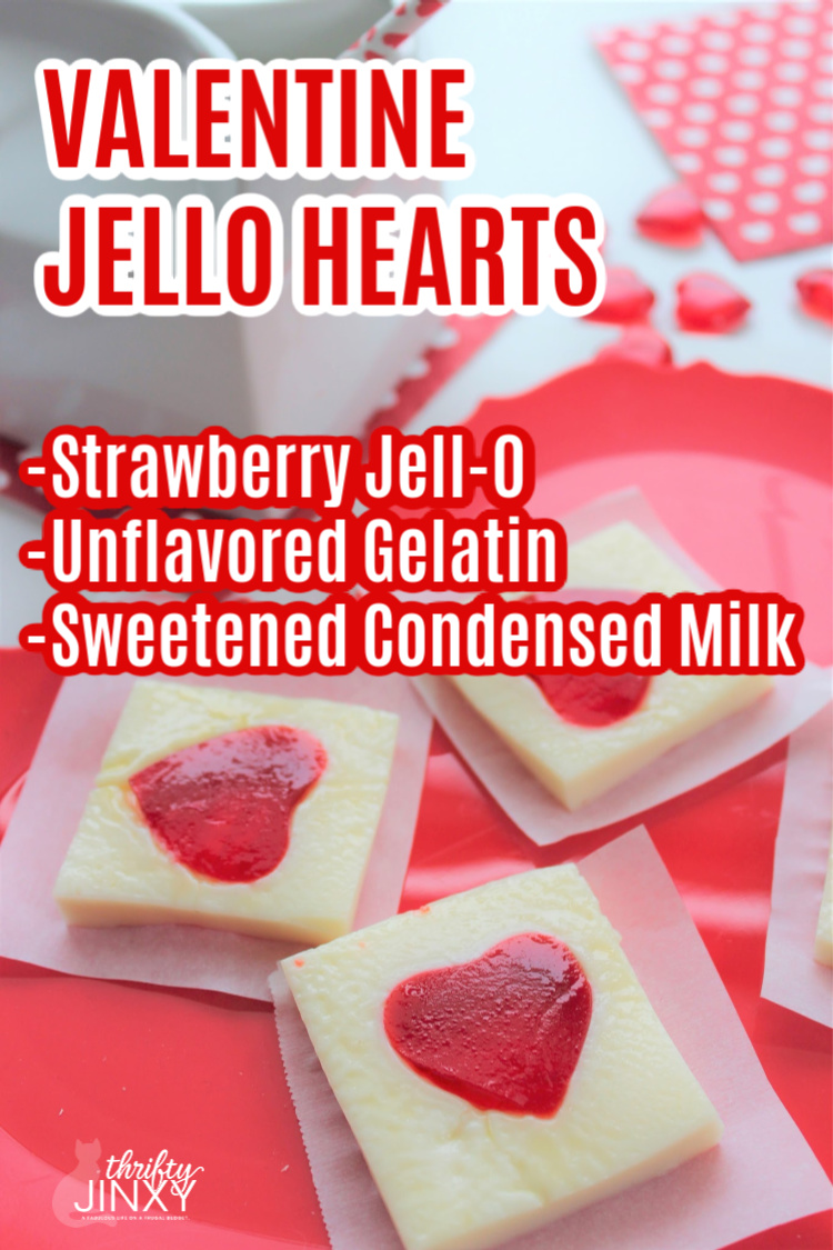 Valentine's Day Jello Hearts Recipe - So Cute and Yummy! - Thrifty Jinxy