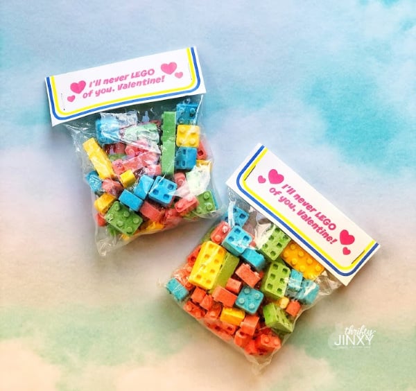 Free Printable LEGO Valentine Treat Toppers