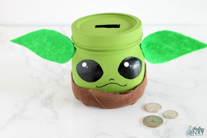 Baby Yoda Mason Jar Bank Craft