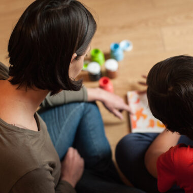 Mother and Son Crafting