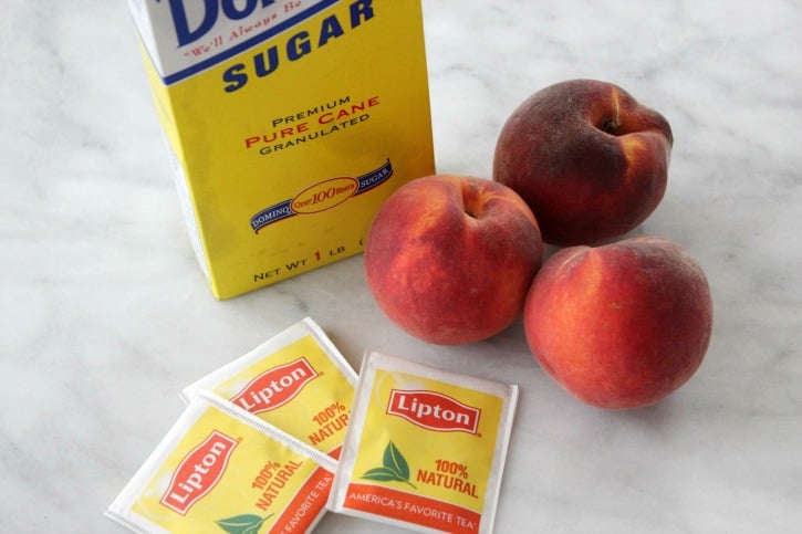 Peach Iced Tea Recipe ingredients