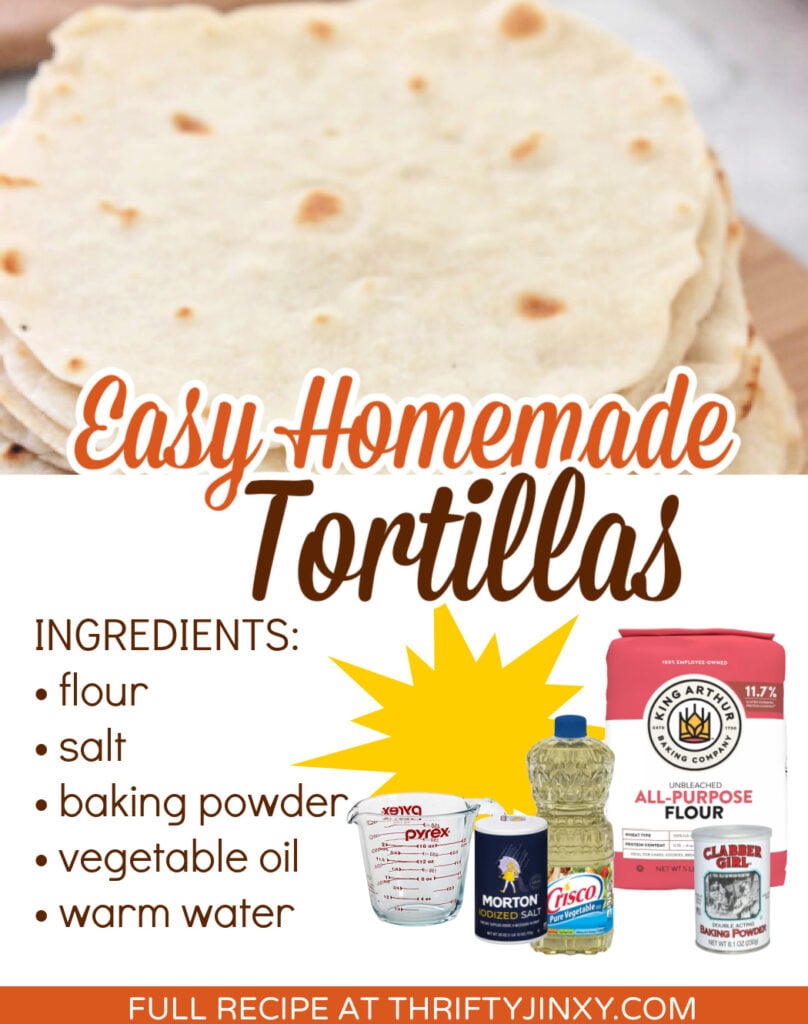 Homemade Tortillas Recipe with Ingredient Photos copy