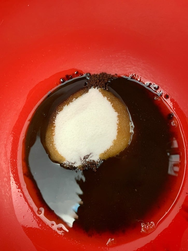 Salted Caramel Dalgona Coffee process