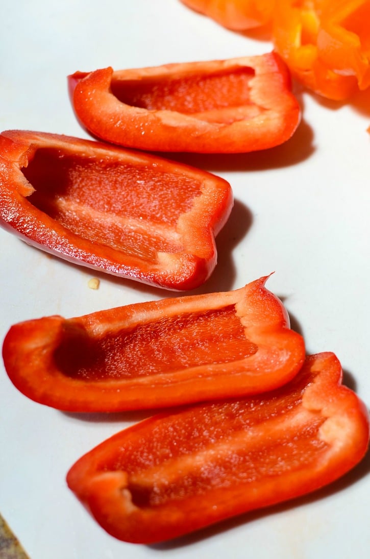 Sliced Red Peppers