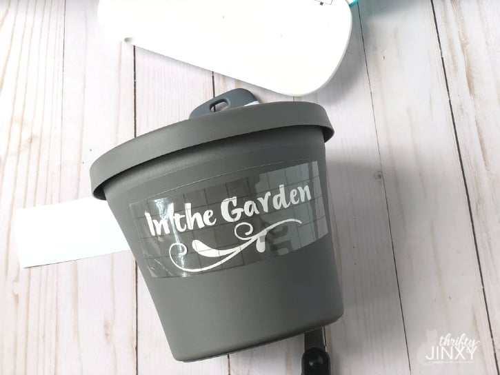 Cricut Planter Project: All Are Welcome in the Garden - Thrifty Jinxy