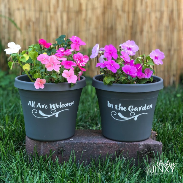 Garden Welcome Flower Pots