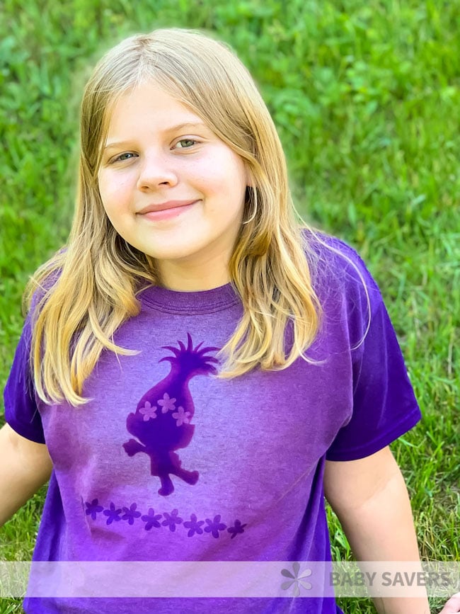 Trolls Bleach Dye TShirt Craft