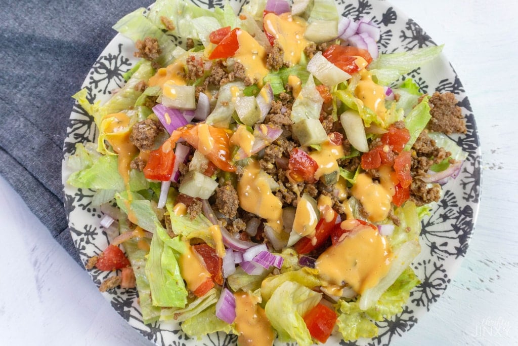 Big Mac Salad Recipe - Thrifty Jinxy