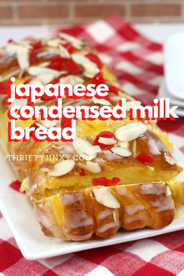 Japanese Condensed Milk Bread Recipe with Cherries and Almonds