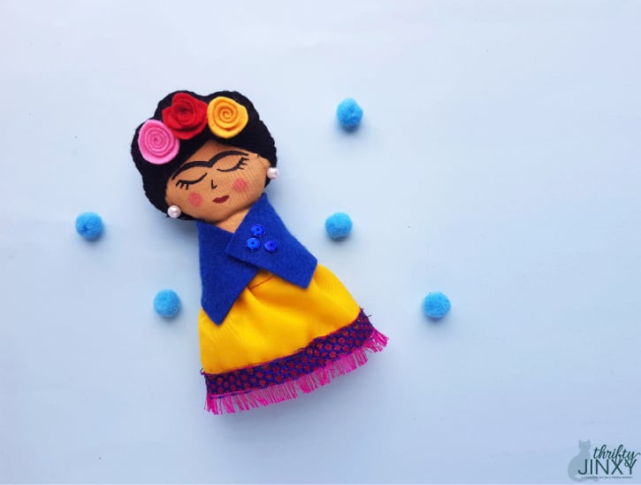 Frida Kahlo Rag Doll Craft