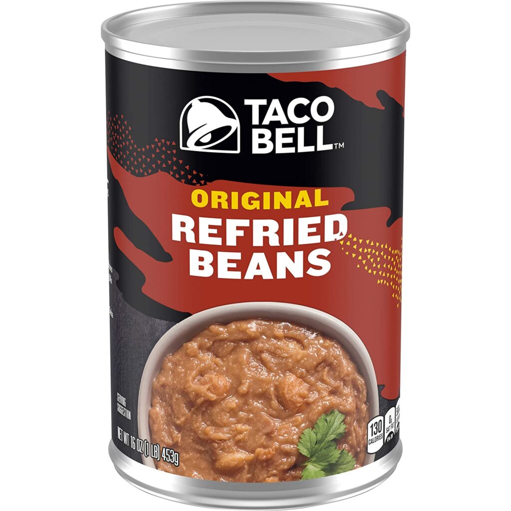 taco bell refried beans can
