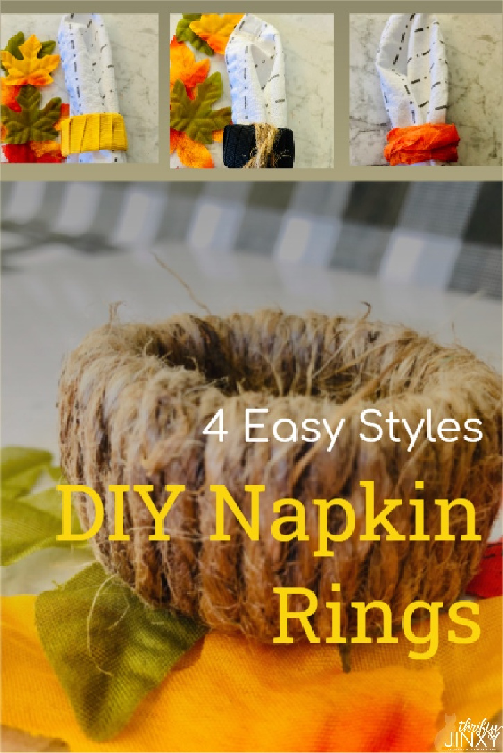 Diy Napkin Rings Easy Styles Thrifty Jinxy