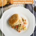 Skillet Turkey Pot Pie with Biscuit Topping Recipe