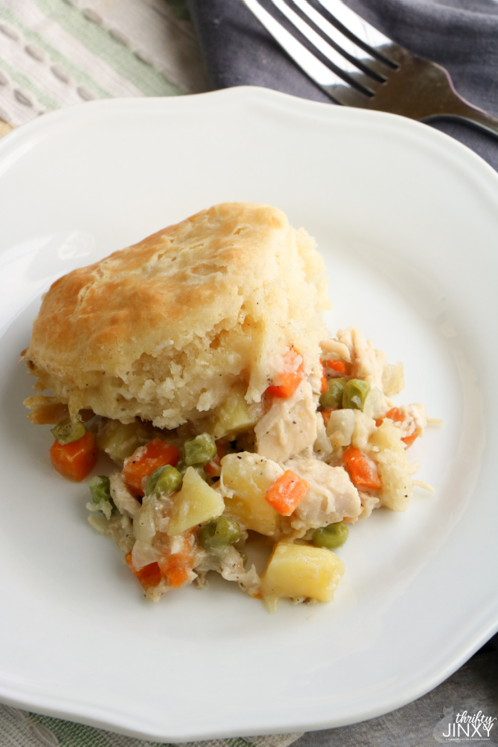Skillet Turkey Pot Pie with Biscuit Topping Recipe
