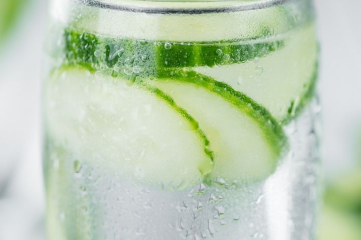 Cucumber Water in Jar