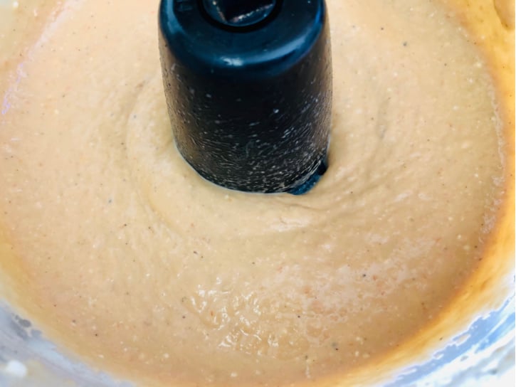 Roasted Red Pepper Hummus process