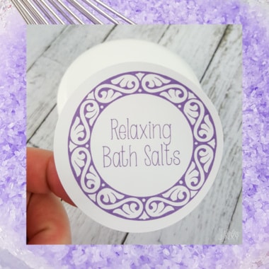 DIY Relaxing Bath Salts with Printable Labels