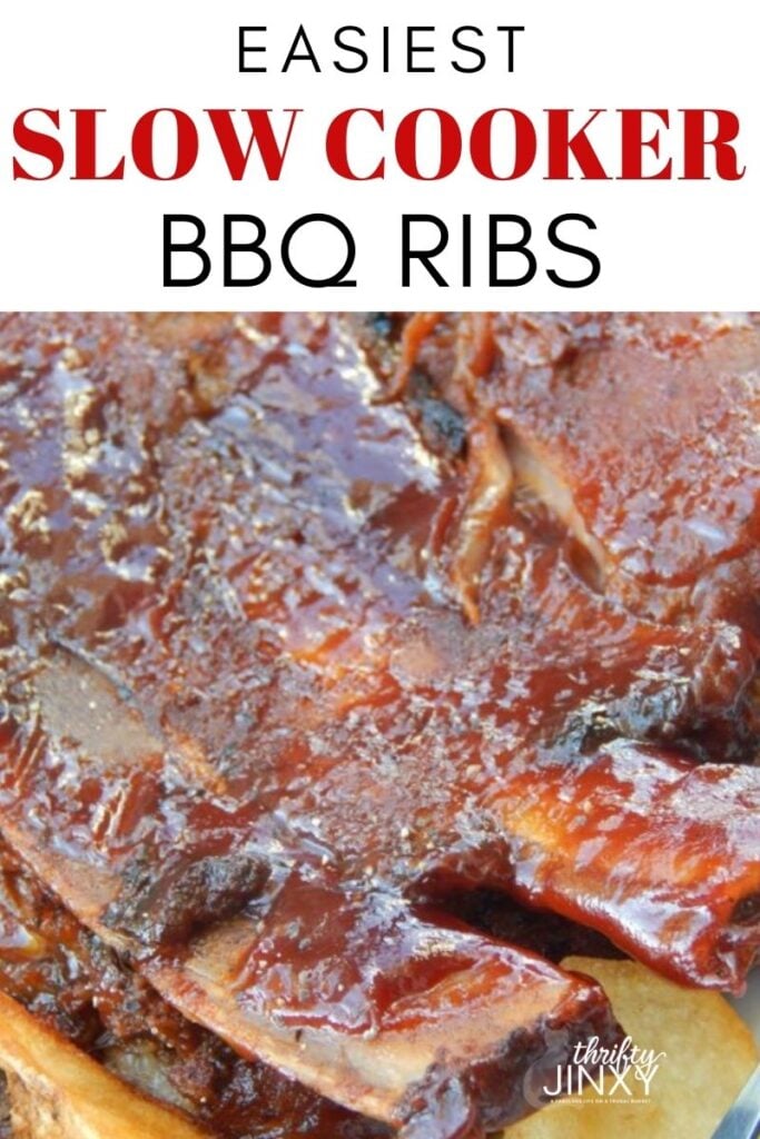 EASIEST SLOW COOKER BBQ RIBS