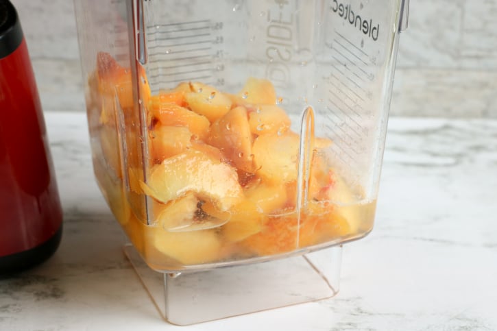 Peach Sorbet Recipe process