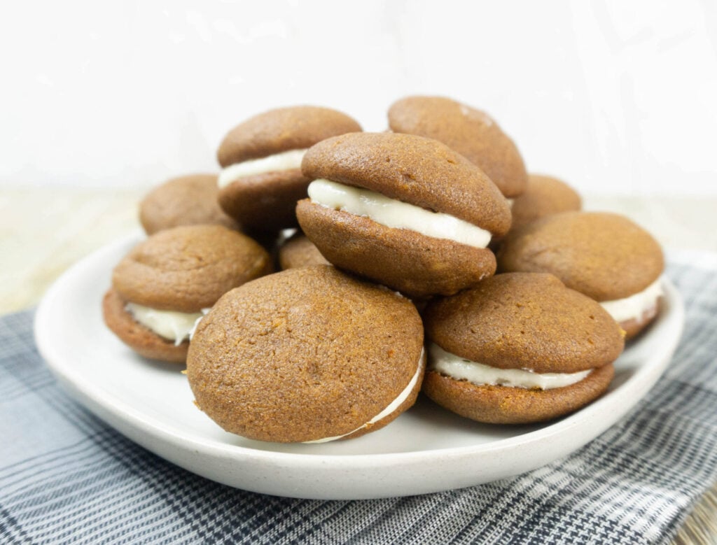 Pumpkin Whoopie Pies with Maple Cream Filling
