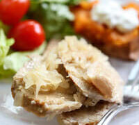 Image for Crock Pot Pork Roast with Sauerkraut and Apples