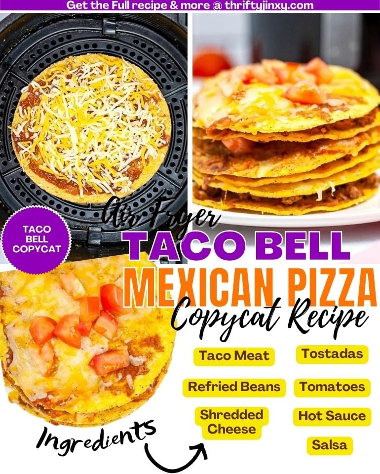 Air Fryer Mexican Pizza (Taco Bell Copycat) - Recipe Diaries