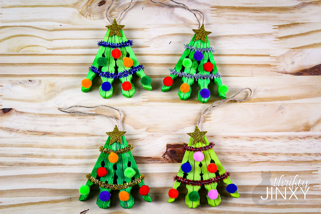 Clothespin Christmas Tree Craft ⋆ Dream a Little Bigger