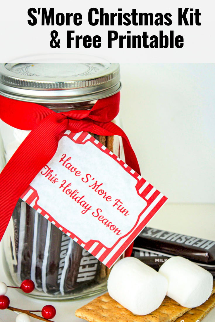 DIY Holiday S’mores in a Jar Gift with Free Printable Labels - Thrifty ...