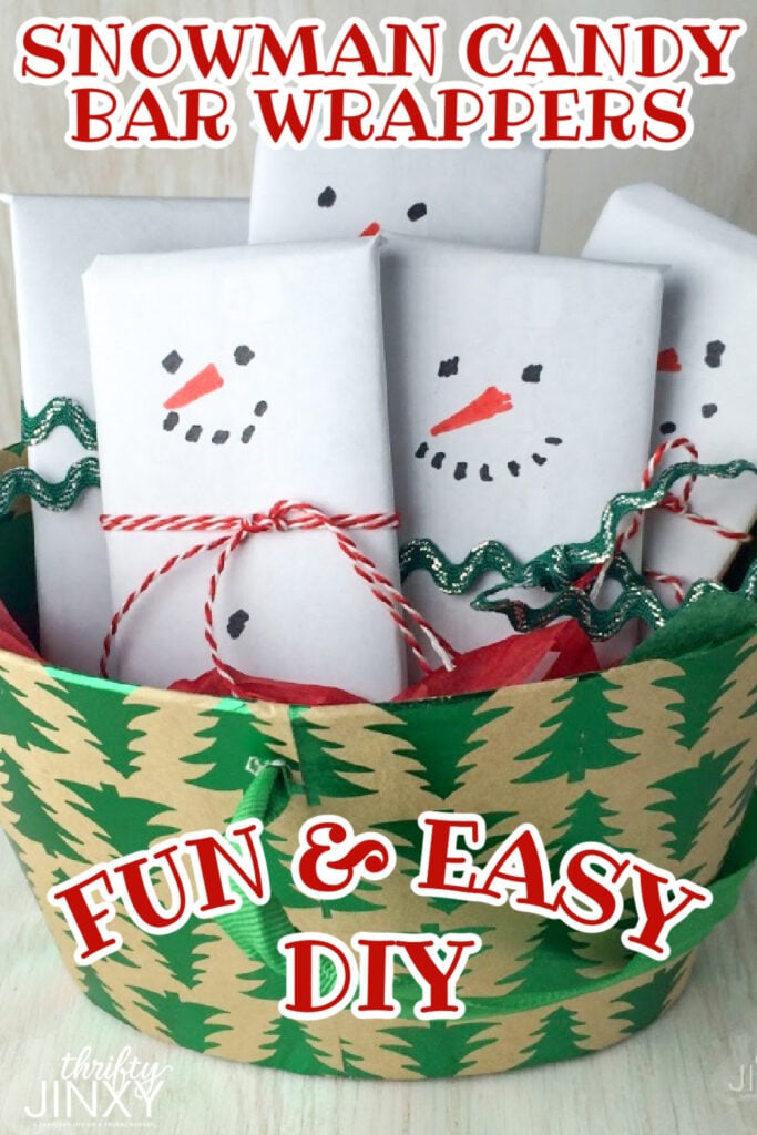Snowman Candy Bar Wrappers DIY Craft