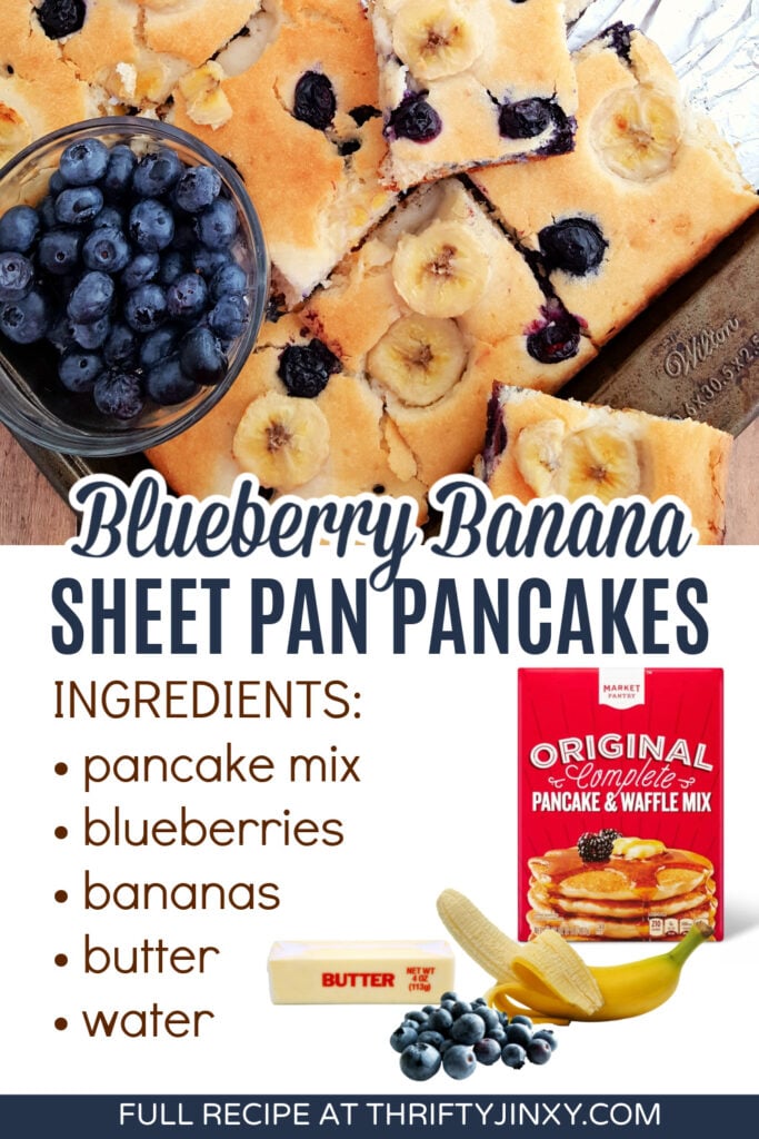 Blueberry Banana Sheet Pan Pancakes Recipe with Photos