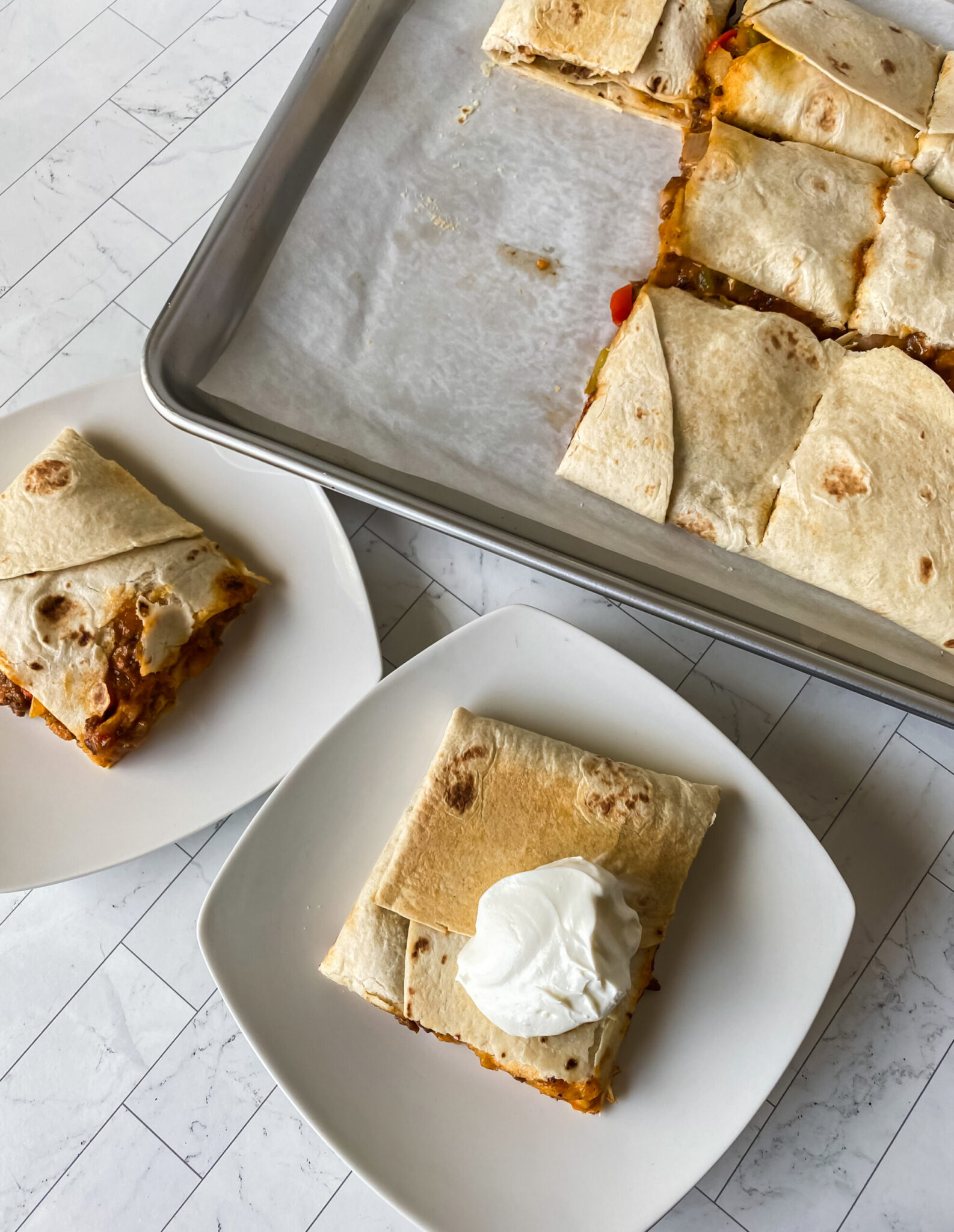 Easy Sheet Pan Quesadillas Recipe Delicious Family Dinner! Thrifty