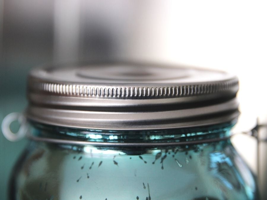 blue mason jar