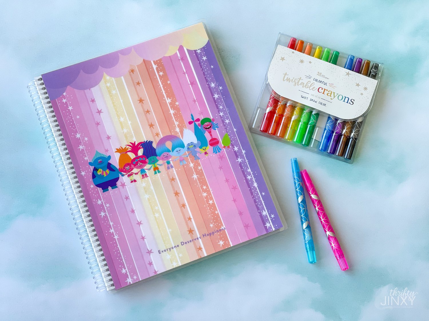 Erin Condren Trolls Notebook and Crayons