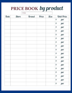 How to Make a Grocery Price Book - Thrifty Jinxy
