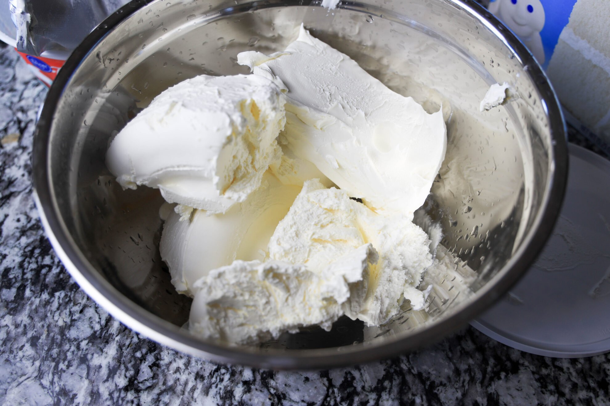 mix together cream cheese and whipped cream