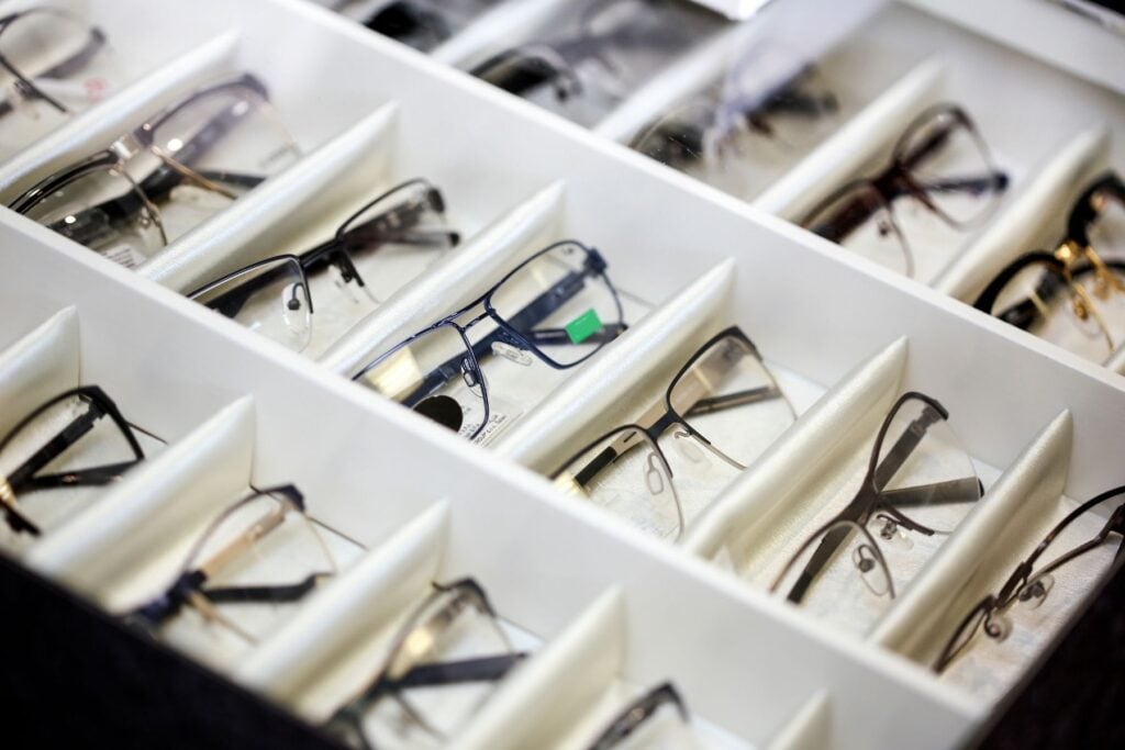 selection of eyeglasses
