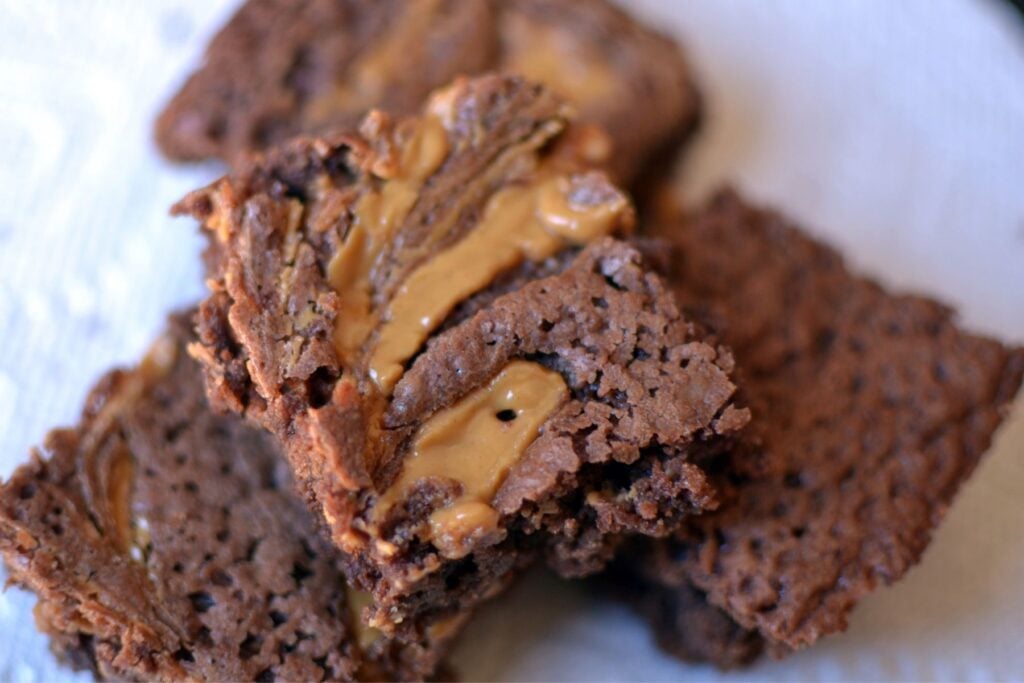 Peanut Butter Brownies with Boxed Mix