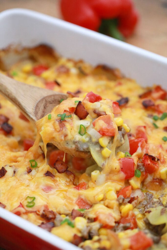 Cheesy Hamburger and Potato Casserole