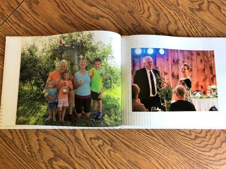inside of Mixbook photo book review